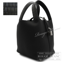 エルメス　ピコタンロックタッチPM/18　黒　ブラック　トリヨンクレマンス×アリゲーターマット　シルバー金具　【新品】　HERMES Picotan lock touch PM/18 Black Taurillon Clemence×Alligator mat Silver Buckle 【NEW】