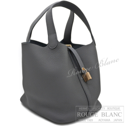 エルメス　ピコタンロックMM/22　アルドワーズ　トリヨンクレマンス　シャンパンゴールド金具 【新品】HERMES Picotin lock MM/22 Ardoise Taurillon Clemence Champagne gold Buckle 【NEW】