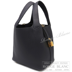 エルメス　ピコタンロックPM/18　ブルーインディゴ　トリヨンクレマンス　ゴールド金具 【新品】 HERMES Picotin lock PM/18 Bleu indigo Taurillon Clemence Gold Buckle 【NEW】