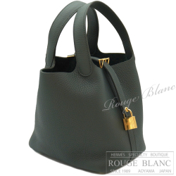 エルメス ピコタン PM18 ヴェールヴェーロン ゴールド金具 エルメス ピコタンロックPM/18 ヴェールマングローブ トリヨン