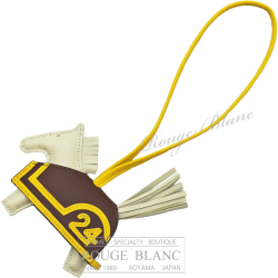 エルメス　ロデオ　ロベオ24　PM　クレ×テール×ジョーヌナプル　バッグチャーム  【新品】 HERMES Rodeo Robeo24 PM Craie×Terre×Jaune de Naples【NEW】