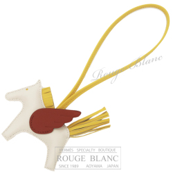 エルメス　ロデオ ペガサス PM　クレ×ジョーヌナプル×キュイーブル　バッグチャーム 【新品】HERMES Rodeo Pegasus PM Craie×Jaune de Naples×Cuivre 【NEW】