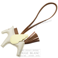エルメス　ロデオ　ペガサス　PM　クレ×ジョーヌミルトン×クラフト　バッグチャーム 【新品】 HERMES Rodeo Pegasus PM Rose Craie×Jaune milton×Kraft【NEW】