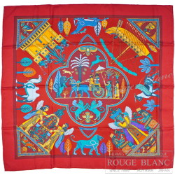 エルメス　カレ90　スカーフ　”ペルセポリス”　ルージュ　【未使用品】 HERMES Carre 90 "Persepolis" Rouge 【UNUSED】