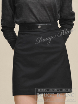 エルメス　2025 A/W　ミニスカート　ブラック　黒　#36　タグ付　【新品】 HERMES Mini skirt Black 【NEW】