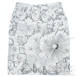 エルメス　スカート　ホワイト×ブラック　#36　タグ付　【新品】 HERMES Skirt White×Black 【NEW】