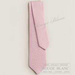 エルメス　ネクタイ　”ファソネ・マイヨン”　ギモーヴ　シルク 【新品】HERMES Tie ”Faconnee Maillons” Guimauve 【NEW】