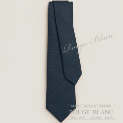 エルメス　ネクタイ　”ニューH”　マリン　シルク 【新品】HERMES Tie ”Faconnee New H” Marine 【NEW】