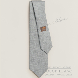 エルメス　ネクタイ　”テール・ドゥ・H”　グリペール　シルク 【新品】HERMES Tie ”Une Terre d'H” Gris pale 【NEW】