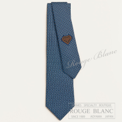エルメス　ネクタイ　”H・ラヴ・ユー”　マリン×シエル×ブラン　シルク 【新品】HERMES Tie  ”H love you” Marine×Ciel×Blanc 【NEW】