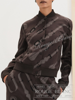 エルメス　2025 S/S　バーシティジャケット　ブルゾン　”コーチング・リミックス”　マロンフュザン　#38　タグ付　【新品】 HERMES Varsity jacket Blouson "Coaching Remix" Marron fusain 【NEW】