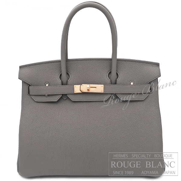 エルメス　バーキン30　エタン　トゴ　ローズゴールド金具　【新品】