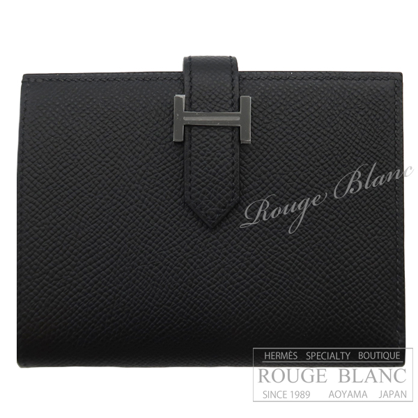 エルメス　ベアンコンパクト　モノクローム　ソーブラック　エプソン　ブラック金具　【新品】