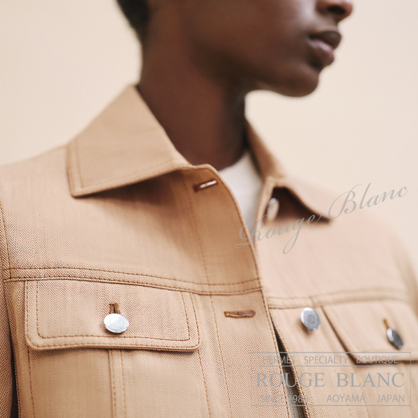 エルメス 2024 A/W デニムジャケット ベージュ・アルバートル ＃38