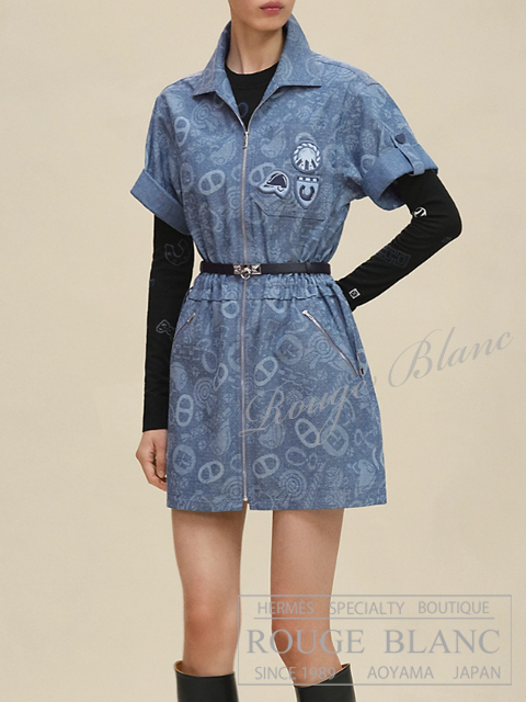 HERMES デニムドレス エルメス 2025 A/W デニムワンピース ”キャンディー・リブリス” ブルー