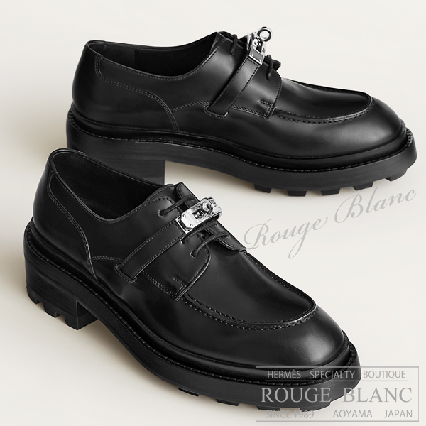 エルメス ローファー ダービー ”ファースト” 黒 ブラック #37 1/2 【新品】