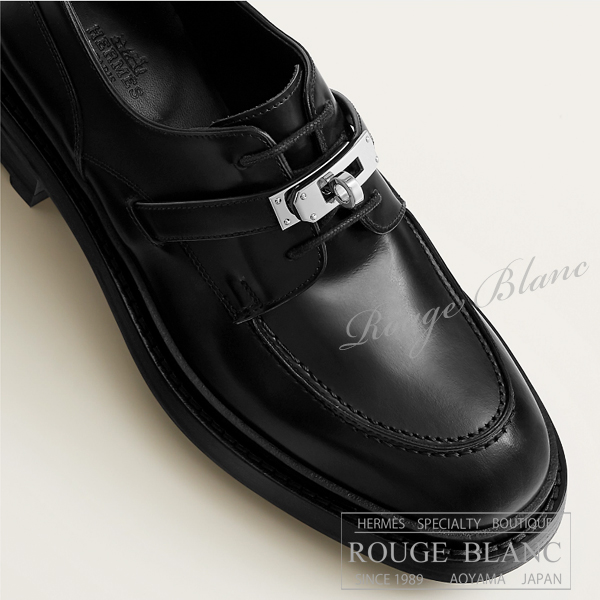 HERMES ローファー ブラック 37 エルメス ローファー ダービー ”ファースト” 黒 ブラック #37 1/2 【新品】