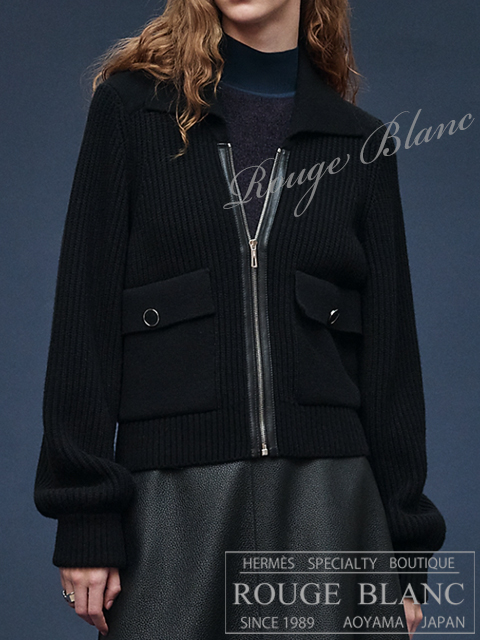 エルメス　2026 A/W　ロングスリーブジャケット　黒　ブラック　#36　タグ付【新品】