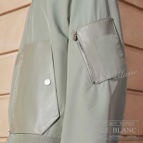 エルメス 2024 S/S メンズ ブルゾン レザーディテール セージ #52 タグ