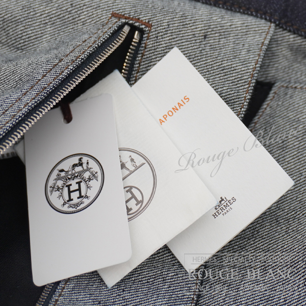 エルメス 2024 A/W メンズ デニムジャケット Gジャン ブルゾン レザー