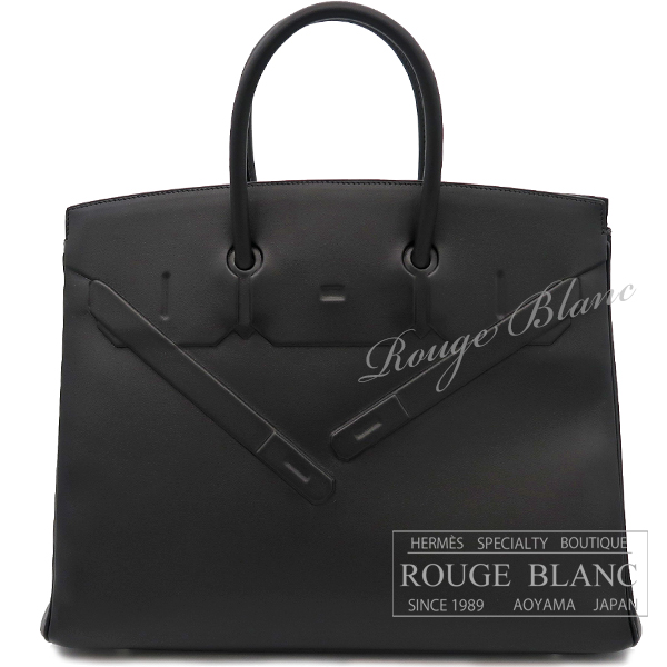 エルメス　シャドウバーキン35　黒　ブラック　エヴァーカーフ　シルバー金具　シャドーバーキン　【新品】