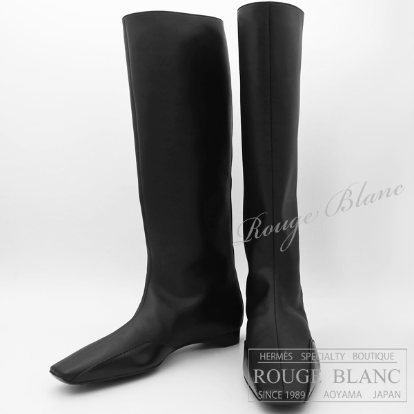エルメス　ロングブーツ　”フィナーレ”　ブラック　黒　#38 【新品】 HERMES Long  boot "Finale" Black 【NEW】