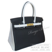 エルメス　バーキン30　スペシャルオーダー　ブラック×ホワイト　トリヨンクレマンス　マットゴールド金具　【新品】 HERMES Birkin30 Personal order Black×White Taurillon Clemence Mat Gold Buckle 【NEW】