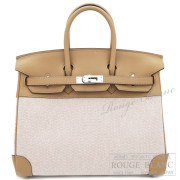 エルメス　バーキン25　ビスキュイ　スイフト×トワルアッシュ　シルバー金具 【新品同様】 HERMES Birkin25 Biscuit Swift×Toile H Silver Buckle 【USED】