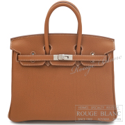 エルメス　バーキン25　ゴールド　トゴ　シルバー金具 【新品】  HERMES Birkin25 Gold Togo Silver Buckle 【NEW】