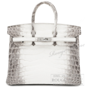 エルメス　バーキン25　ヒマラヤ　クロコダイル　ニロティカスマット　シルバー金具  【新品同様】 HERMES Birkin25 Himalaya Crocodile Niloticus mat Silver Buckle【USED】