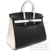 エルメス　バーキン25　スペシャルオーダー　ブラック×クレ　トゴ　マットシルバー金具 【新品】 HERMES Birkin25 Special Order Black×Craie Togo Mat Silver Buckle【NEW】