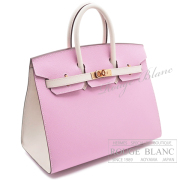 エルメス　バーキンセリエ25　スペシャルオーダー　モーヴシルベストル×ナタ　エプソン　ローズゴールド金具　【新品】 HERMES Birkin Sellier25 Special Order Mauve sylvestre×Nata Epsom Rose gold Buckle 【NEW】