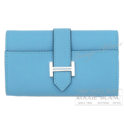 エルメス　ベアンキーケース　4連　セレスト　エプソン　シルバー金具 【新品】 HERMES Bearn Keycase4 Celeste Epsom Silver Buckle【NEW】