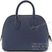 エルメス　ボリード1923　ミニ　ブルーネイビー　シェーヴル　ゴールド金具 【新品】 HERMES Bolide1923 Mini Bleu navy Chevre Gold Buckle 【NEW】