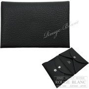 エルメス　カルヴィ　デュオ　カードケース　名刺入れ　コインケース　黒　ブラック　シェーヴル【新品】 HERMES Calvi duo (Cardcase/Coin case)  Black  Chevre【NEW】