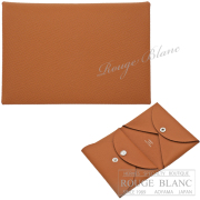 エルメス　カルヴィ　デュオ　カードケース　名刺入れ　コインケース　ゴールド　エプソン  【新品】　HERMES Calvi duo (Cardcase/Coin case)  Gold Epsom【NEW】