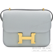 エルメス　コンスタンスミニ　ミラー/ミロワール　ブルーグラシエ　エプソン　ゴールド金具　ショルダーバッグ 【新品】HERMES Constance mini Miroir Bleu glacier Epsom Gold Buckle 【NEW】