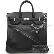 エルメス　オータクロア40 ロック　黒　ブラック　ヴォーエバーグレイン　シルバー金具　【新品】 HERMES Haut a courroies 40 Rock Black Veau Evergrain Silver Buckle 【NEW】