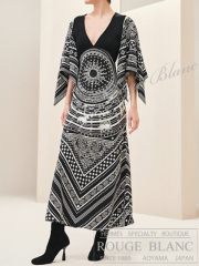 エルメス　2024 A/W　シルクロングドレス　ワンピース　”占星術バンダナ”　ブラック　黒　#34　タグ付  【新品】 HERMES Long dress One-piece ”Astrologie Bandana” Black【NEW】