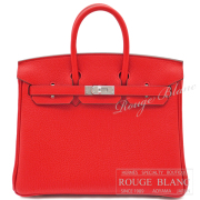 エルメス　バーキン25　ルージュドゥクール　トゴ　シルバー金具 【新品】   HERMES Birkin25 Rouge de coeur Togo Silver Buckle 【NEW】