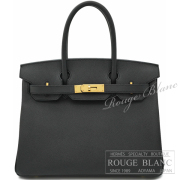 エルメス　バーキン30　ブラック　エプソン　ゴールド金具 【中古】 HERMES Birkin30 Black Epsom Gold Buckle【USED】
