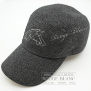 エルメス　キャップ　“ネヴァダ”　ブラジリアン・ホーセス　チャコールグレー　#58　【新品同様】HERMES “Nevada” Brazilian Horses Gray 【USED】