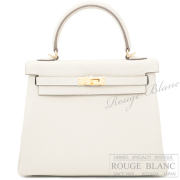 エルメス　ケリー25　内縫い　クレ　トゴ　シャンパンゴールド金具 【新品】 HERMES Kelly25 Craie Togo Champagne Gold Buckle【NEW】