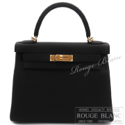 エルメス　ケリー28　黒　ブラック　トゴ　ゴールド金具  内縫い　【新品】 HERMES Kelly28 Black Togo Gold Buckle 【NEW】