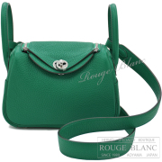 エルメス　ミニリンディ2　ヴェールヴェルティゴ　トリヨンクレマンス　シルバー金具　【新品】 HERMES Mini Lindy2 Vert vertigo Taurillon Clemence Silver Buckle 【NEW】