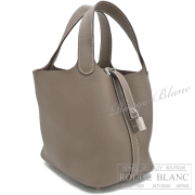 エルメス　ピコタンロックPM/18　エトゥープ　トリヨンクレマンス　シルバー金具　【新品】　HERMES Picotin lock PM/18 Etoupe Taurillon Clemence Silver Buckle 【NEW】