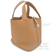HERMES ピコタンロック☆稀少な人気カラーエトープ☆ETOUPE☆MM ピコタンロックPM エトゥープ ベージュ[H056289CC18] Picotin