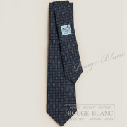 エルメス　ネクタイ　”クチュール・セリエ”　マリン×シエル×ブラン　シルク　【新品】HERMES Tie ”Couture Sellier”  Marine×Ciel×Blanc 【NEW】