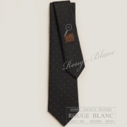 エルメス　ネクタイ　”マグニファイングH”　ブラック×グレー　シルク　【新品】HERMES Tie ”Magnifying H”  Black×Gris 【NEW】