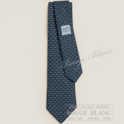 エルメス　ネクタイ　”マイヨン・リズム”　マリン×シエル　シルク　【新品】HERMES Tie ”Maillons Rythmes”  Marine×Ciel 【NEW】